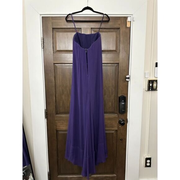 BCBG Maxazria Purple Exene Semi Sheer beaded Maxi Gown Size 2 NWT - Picture 5 of 6